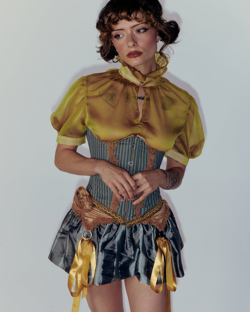 The Olive Blouse by Savannah Rose, Cirque de L'amour collection