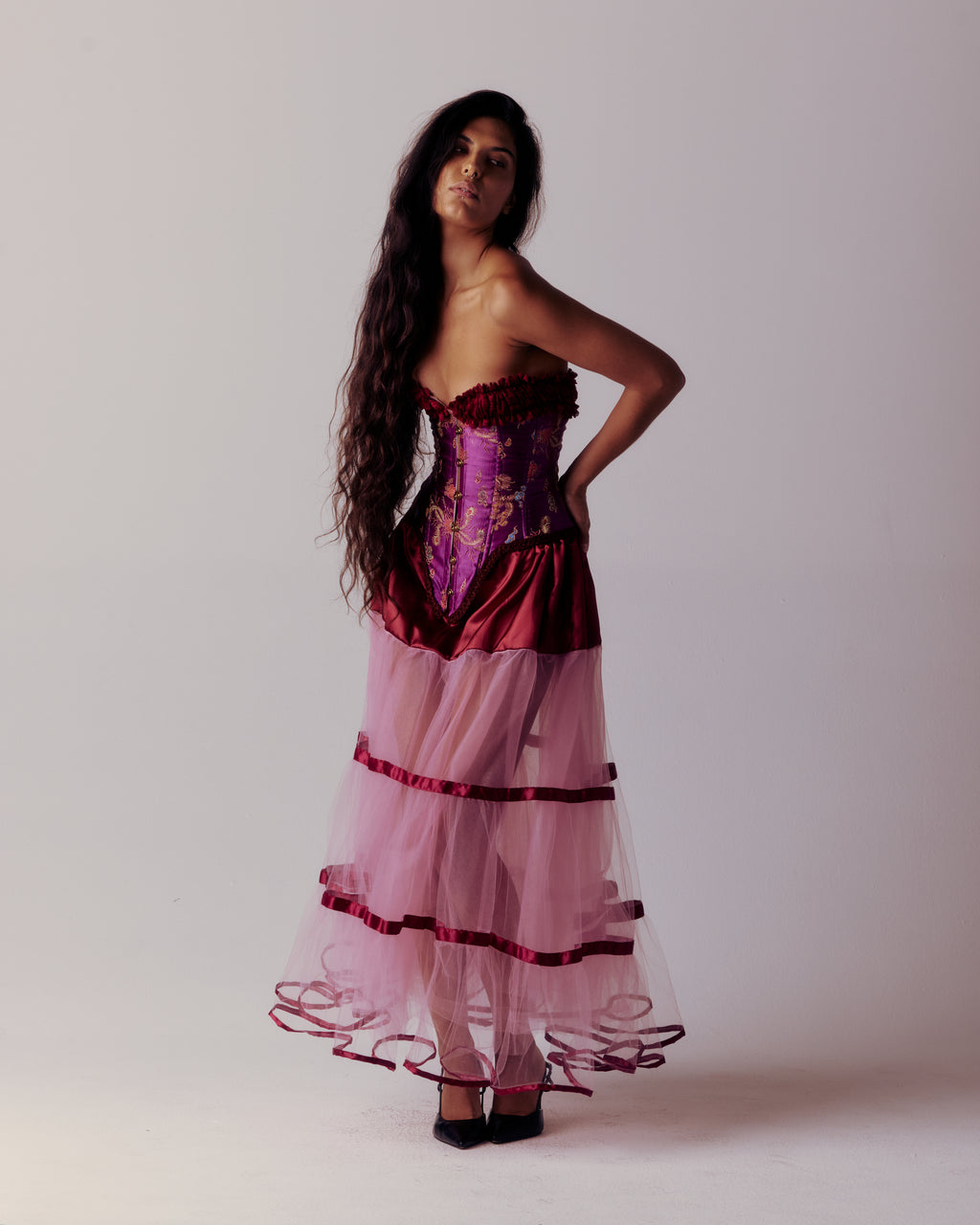 The Esmeralda Corset by Savannah Rose, Cirque de L'amour collection